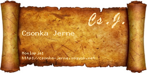 Csonka Jerne névjegykártya